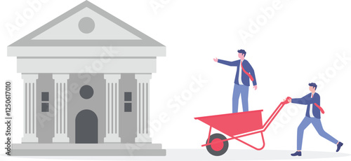 Social media illustration, business concept, web design

