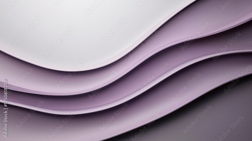 Obraz premium Lavender toned abstract waves create soothing and modern design