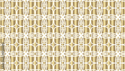 Golden Geometric Seamless Pattern Background, vector pattern