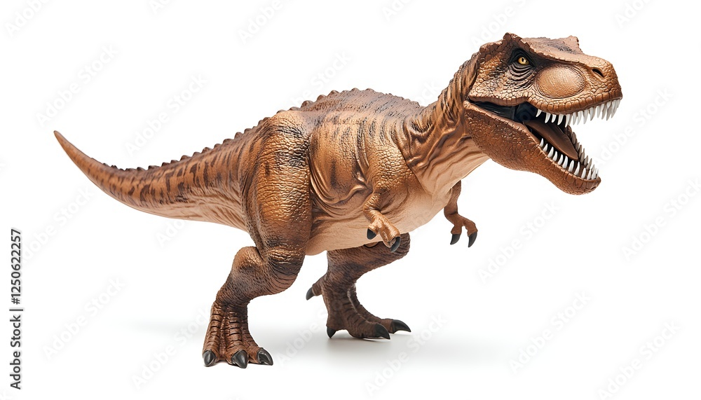 Fototapeta premium Tyrannosaurus Rex Toy Dinosaur Model Displayed