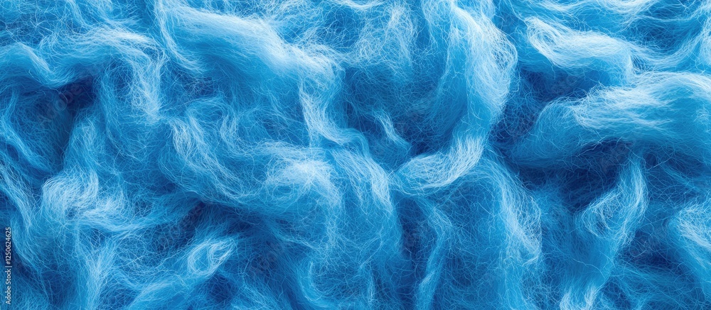 Fototapeta premium Blue felt fabric texture soft fiber background resembling sea wave colors ideal for design and textile applications.