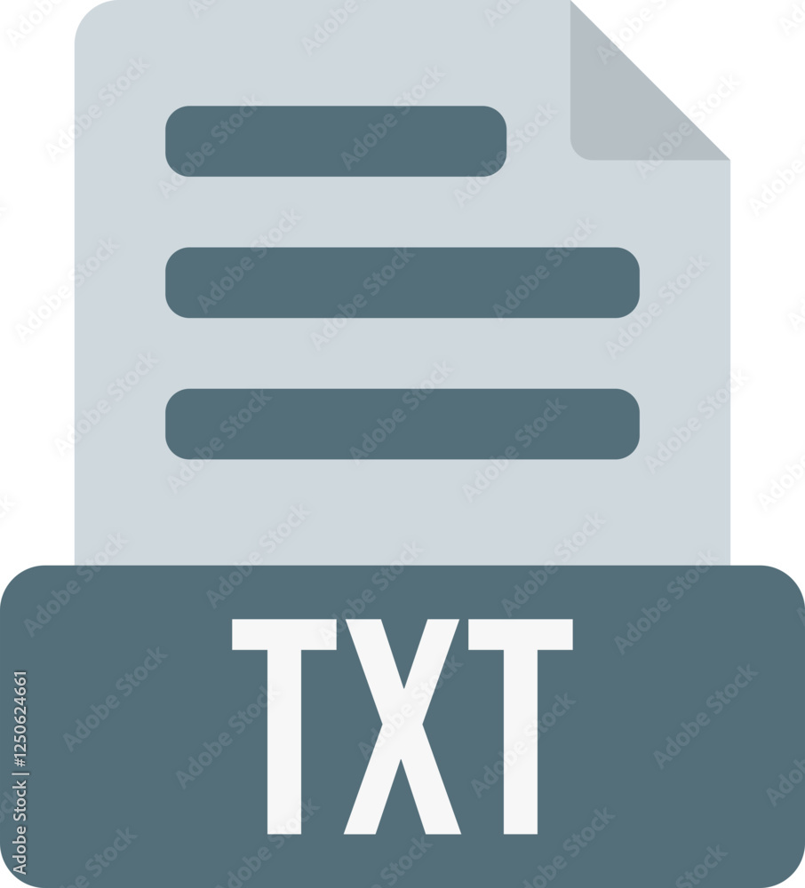 Fototapeta premium TXT File Format Icon Color Fill