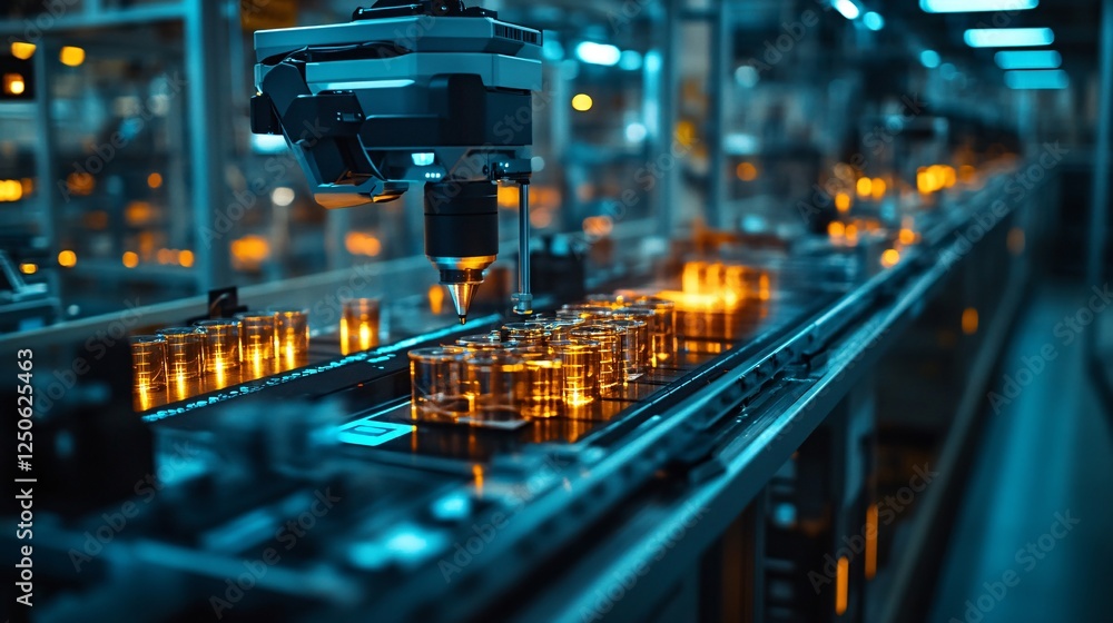 Industrial Automation in Modern Factory with Advanced Robotics Technology Industrial Automation in Modern Factory with Advanced Robotics Technology