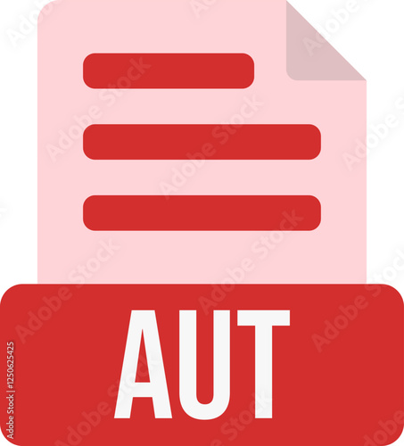AUT File Format Icon Color Fill