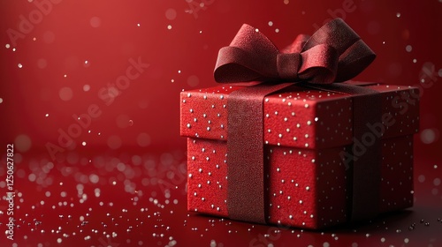 A minimalist image featuring a bright red background,