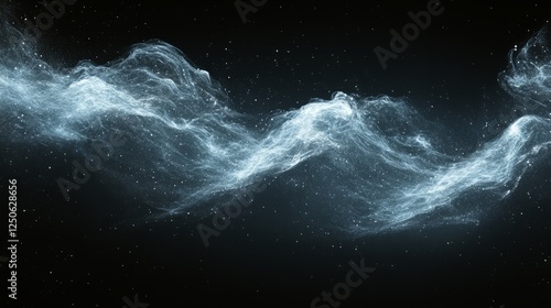 Wallpaper Mural The ethereal glow of dust particles suspended in the air, illuminated softly on a black background Torontodigital.ca