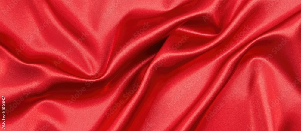 Luxurious red satin fabric texture background with smooth folds and ample copy space for elegant presentations and design projects. Luxurious red satin fabric texture background with smooth folds and ample copy space for elegant presentations and design projects.