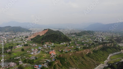 Wallpaper Mural Aerial view of pokhara city Torontodigital.ca