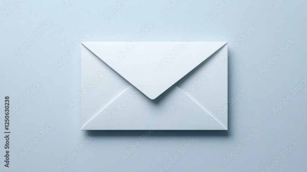 Professional email envelope for inquiries and assistance requests with a clean minimalistic design on a light background Professional email envelope for inquiries and assistance requests with a clean minimalistic design on a light background