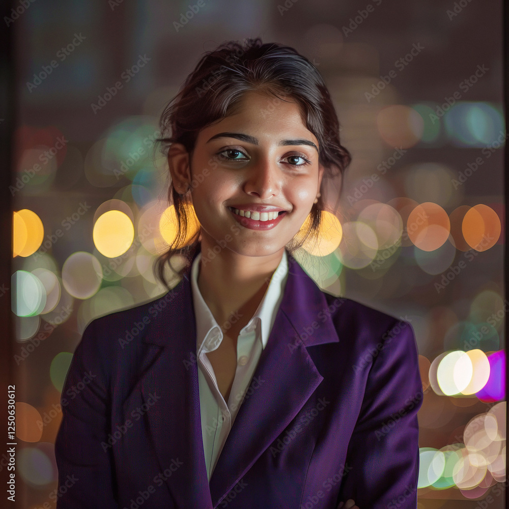 Young indian businesswoman standing confidently in suit Young indian businesswoman standing confidently in suit