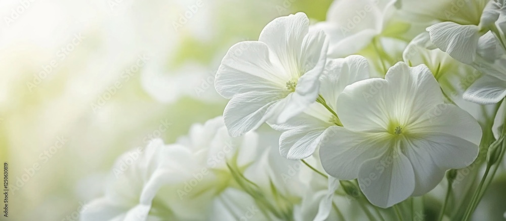 Delicate white flowers of Primula vulgaris showcasing the beauty of the common primrose in a vivid closeup with soft lighting. Delicate white flowers of Primula vulgaris showcasing the beauty of the common primrose in a vivid closeup with soft lighting.