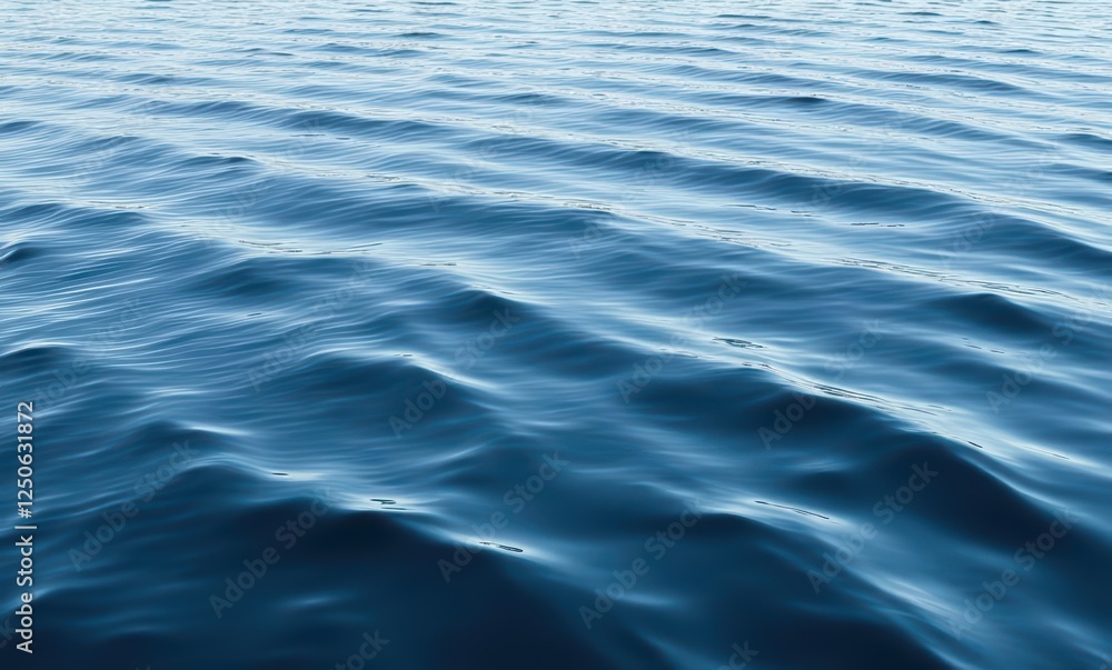 Tranquil blue water surface waves Tranquil blue water surface waves