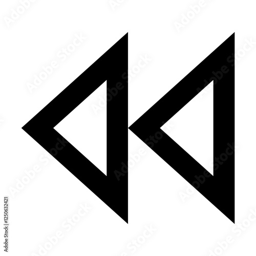Free Download Fast Backward - Simple Minimalist Media Icon for Digital Content - GFXLoad