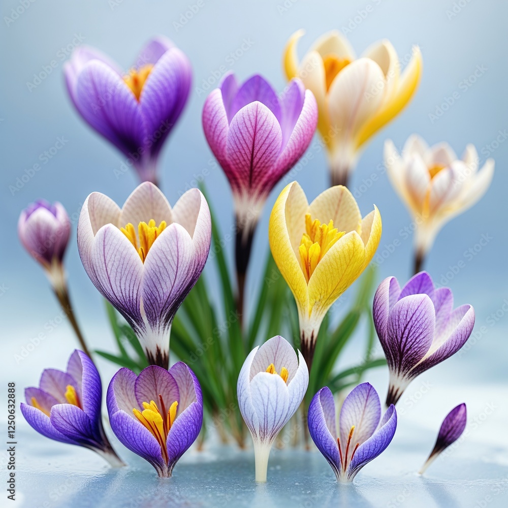 Naklejka premium purple crocus flowers
