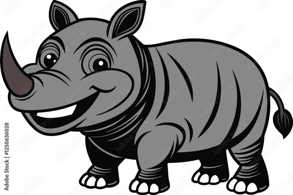 Fototapeta premium rhino vector illustration