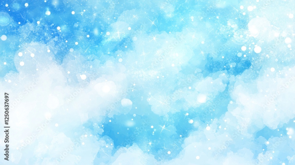Dreamy Blue Sky Background with Clouds and Sparkling Lights Texture Dreamy Blue Sky Background with Clouds and Sparkling Lights Texture
