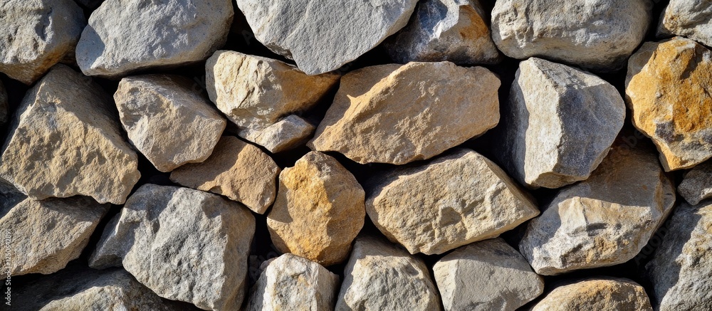 Textured stone wall pattern for architectural design and background use showcasing natural rock formations and colors. Textured stone wall pattern for architectural design and background use showcasing natural rock formations and colors.
