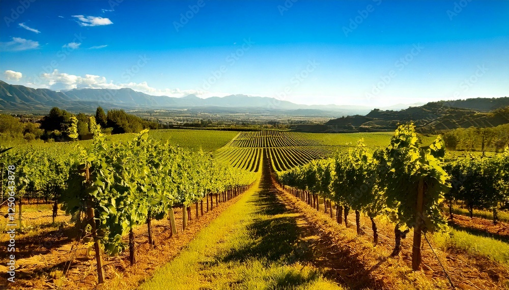vineyard with rows of grapevines vineyard with rows of grapevines