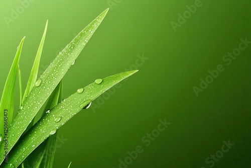 natural macro shot dewdrops contrast. Glowing dewdrops on a blade of grass in soft morning light, with a dark background creating stunning contrast, macro photography, nature s beauty photo