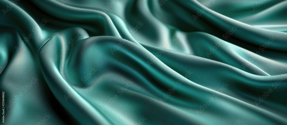 Luxurious green satin fabric showcasing elegant drapes and soft textures suitable for fashion and interior design projects. Luxurious green satin fabric showcasing elegant drapes and soft textures suitable for fashion and interior design projects.