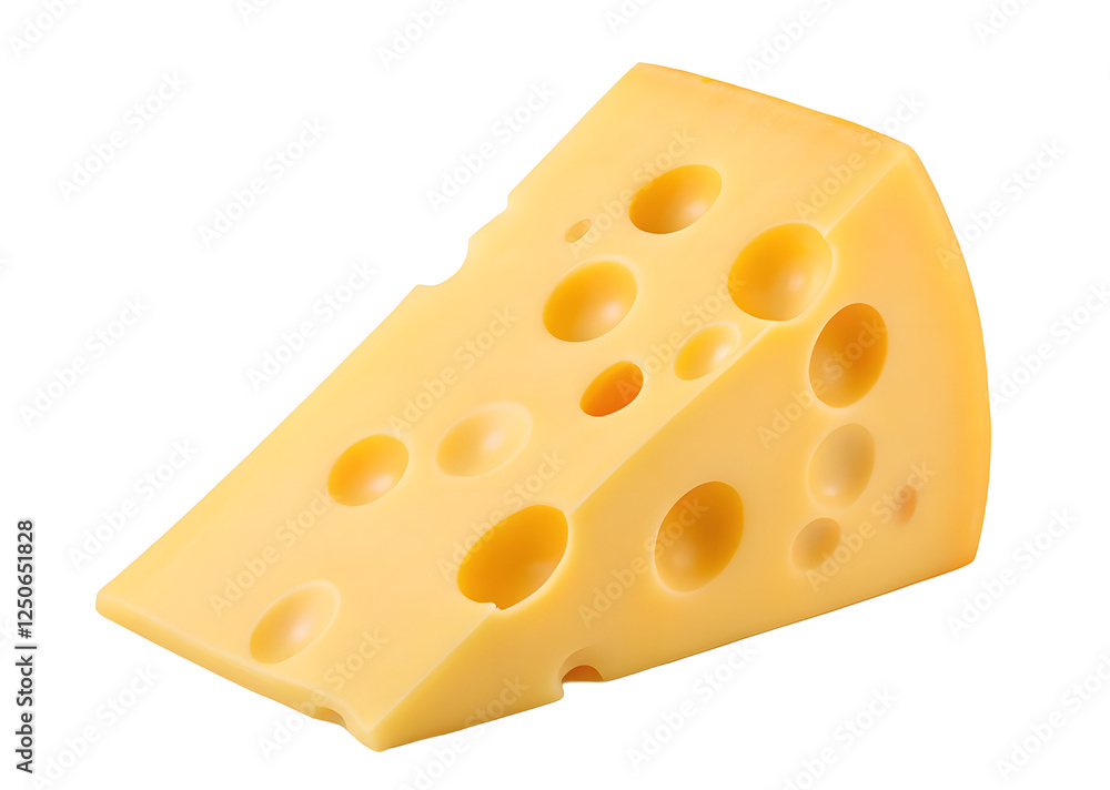 Piece of Delicious Cheese - Isolated Cutout. Piece of Delicious Cheese - Isolated Cutout.