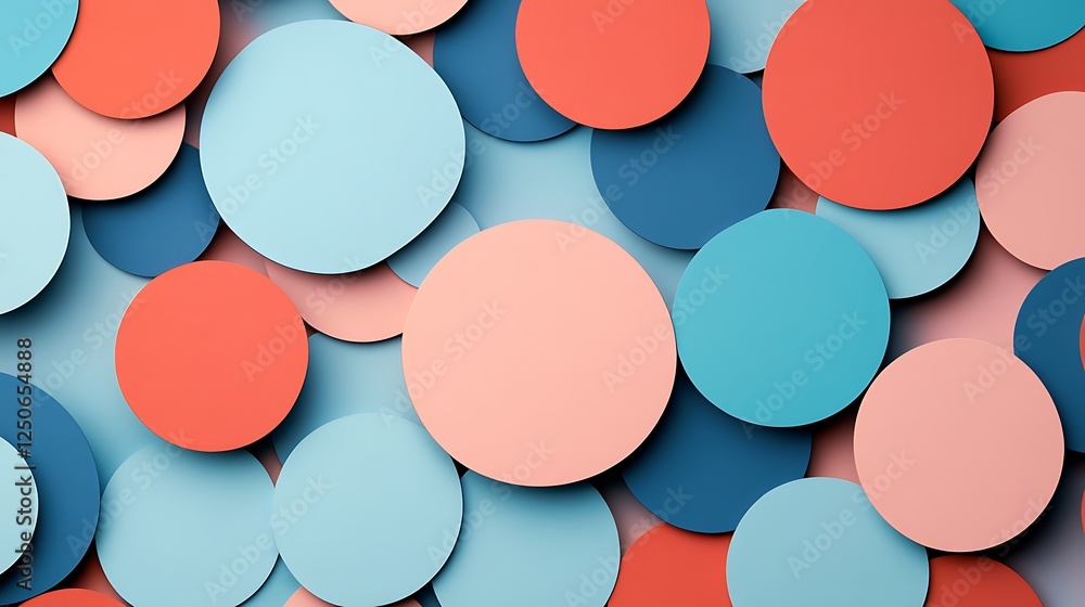 Abstract Pastel Circles Overlapping Design Abstract Pastel Circles Overlapping Design