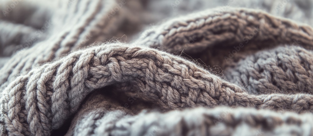 Soft gray knitted fabric texture for textile design and cozy winter clothing concepts Soft gray knitted fabric texture for textile design and cozy winter clothing concepts