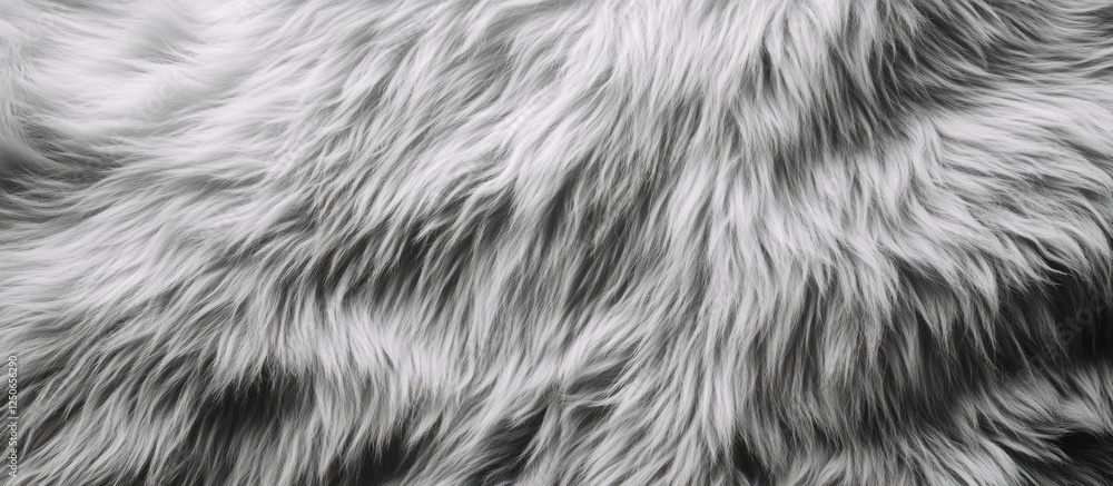 Gray faux fur texture background for versatile design applications showcasing soft and elegant surface with detailed fibers. Gray faux fur texture background for versatile design applications showcasing soft and elegant surface with detailed fibers.