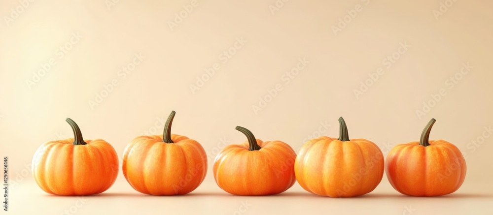 Obraz premium Halloween Background Featuring Vibrant Pumpkins with Ample Space for Text or Creative Design Elements