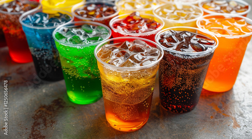 glass of cola with ice