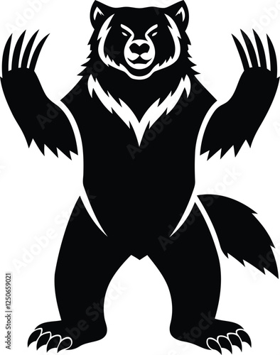 Premium quality North American wolverine isolated silhouette and line art vector design