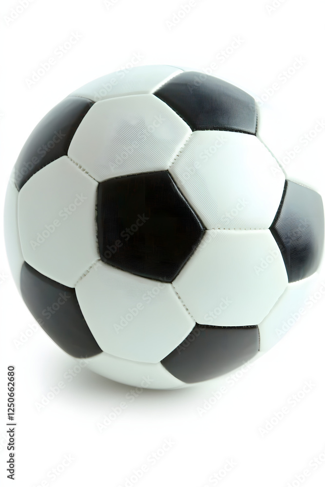 Close-up of a Classic Black and White Soccer Ball Close-up of a Classic Black and White Soccer Ball
