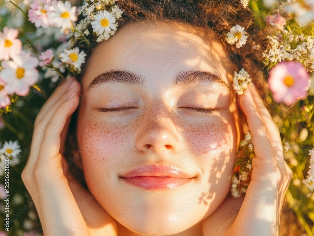 Spring Equinox Serenity Woman Surrounded by Blossoming Florals for Seasonal Beauty Rituals - Natural Wellness and Skincare, and Marketing Design for Healthy Lifestyle Brands Spring Equinox Serenity Woman Surrounded by Blossoming Florals for Seasonal Beauty Rituals - Natural Wellness and Skincare, and Marketing Design for Healthy Lifestyle Brands