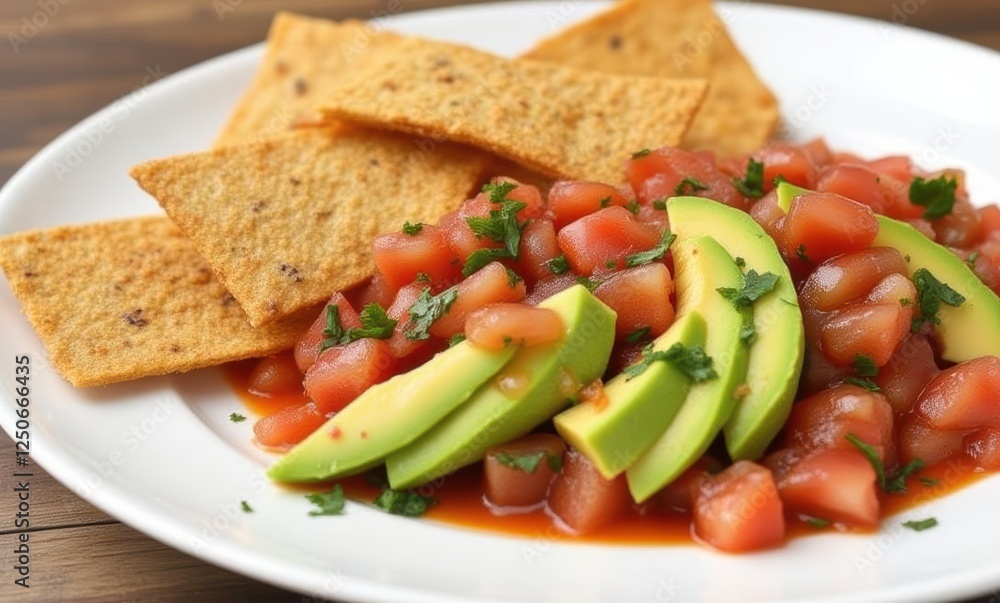 Fresh salsa with tortilla chips Fresh salsa with tortilla chips