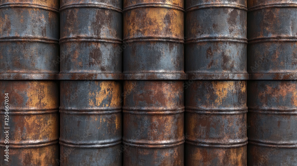 Rusty Grungy Metal Texture of Stacked Industrial Oil Drums for Construction and Design Backgrounds Rusty Grungy Metal Texture of Stacked Industrial Oil Drums for Construction and Design Backgrounds