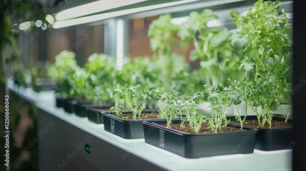 Hydroponic Vegetable Growth in Modern Greenhouse with Efficient LED Lighting Hydroponic Vegetable Growth in Modern Greenhouse with Efficient LED Lighting
