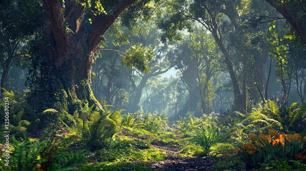 Enchanted Forest Path: A Digital Masterpiece Enchanted Forest Path: A Digital Masterpiece