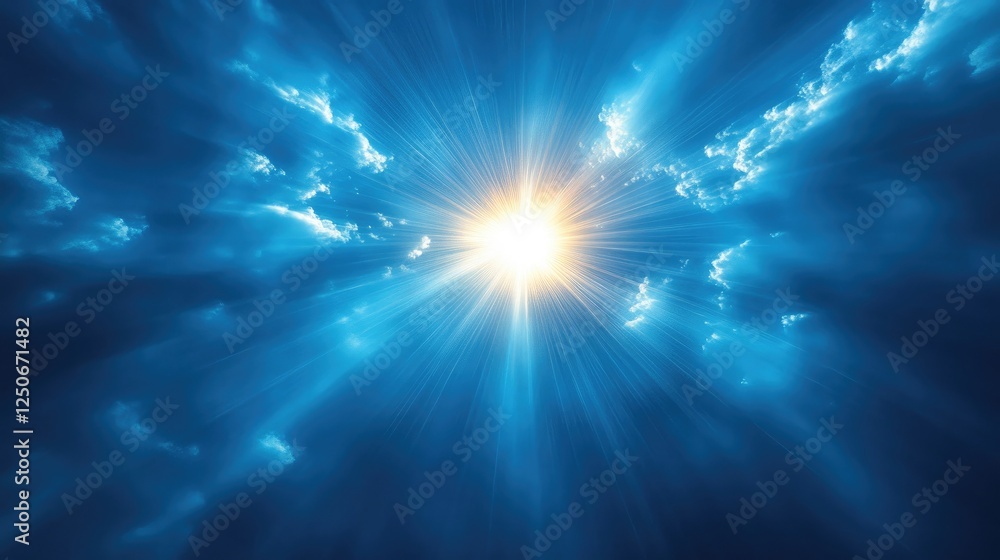 Fototapeta premium A radial burst background featuring soft shades of light blue radiating from a central point,