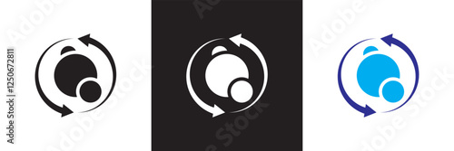 Metabolism icon. isolated on white and black background. vector illustration. EPS 10