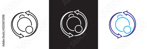 Metabolism icon. isolated on white and black background. vector illustration. EPS 10