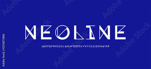 Font white alphabet, letters from A to Z and numbers from 0 to 9, vector illustration 10EPS