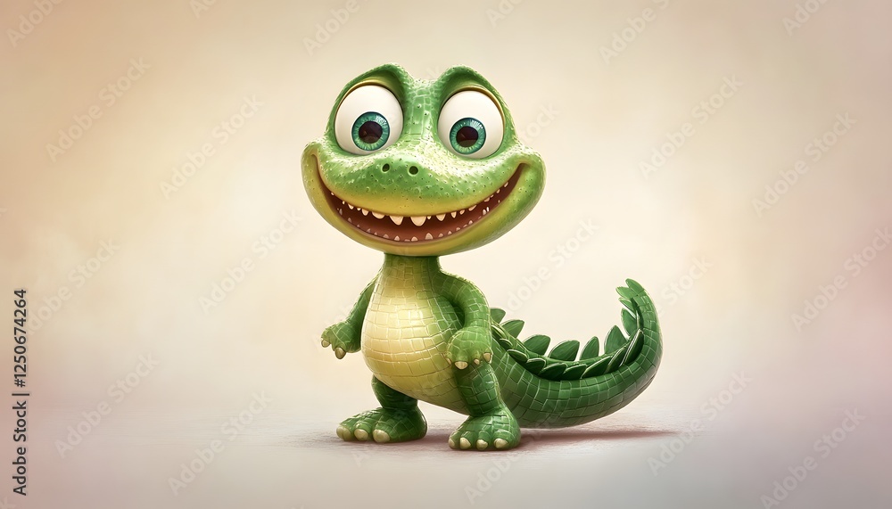 Adorable Cartoon Crocodile Character Design Adorable Cartoon Crocodile Character Design