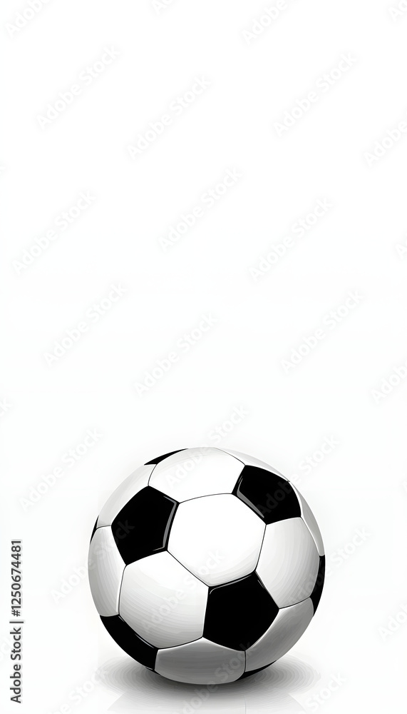 Fototapeta premium Soccer Ball on White Background