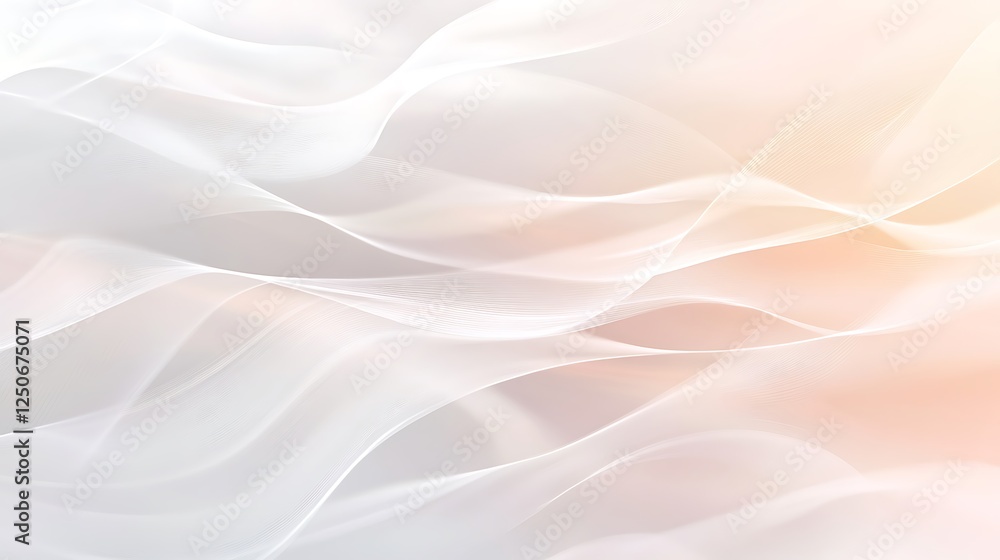 Obraz premium Abstract White and Peach Wave Pattern Background