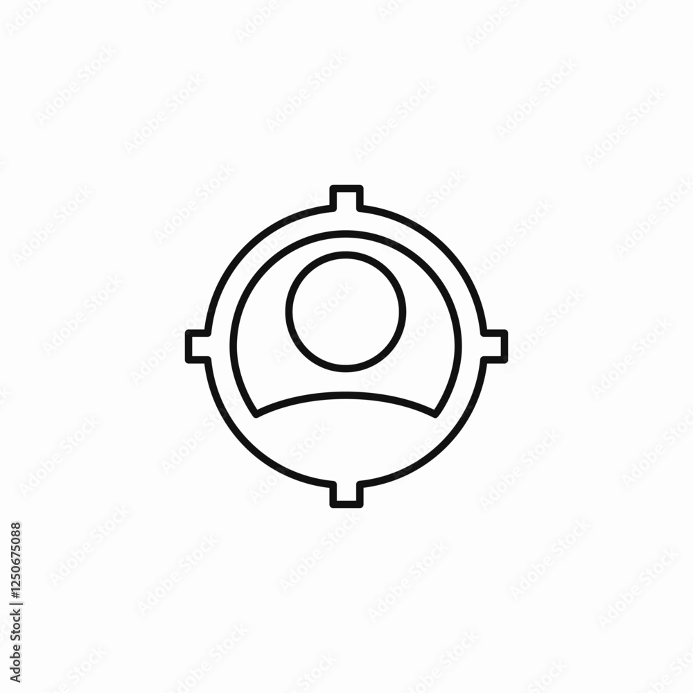 Target focus aim icon vector sign Target focus aim icon vector sign