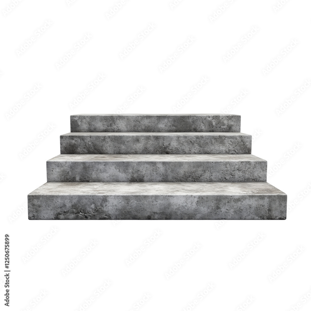 A set of four concrete steps arranged in a symmetrical formation, showcasing a sturdy and textured surface. A set of four concrete steps arranged in a symmetrical formation, showcasing a sturdy and textured surface.