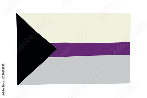 фотографія Colorful Demisexual pride flag Happy pride day LGBTQ community Pride Month Vecto