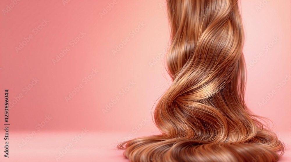 Fototapeta premium close-up of silky smooth blonde hair styled into an elegant twist, representing beauty, haircare, and professional hairstyling