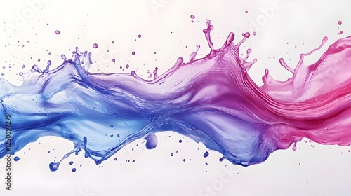 Wallpaper Mural Stunning abstract wallpaper featuring a dynamic and vibrant splash of colorful flowing liquid shapes creating a mesmerizing digital art composition with a sense of movement energy and imagination Torontodigital.ca