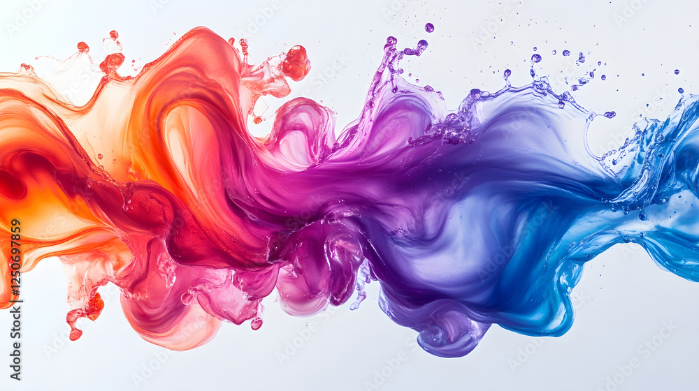Vibrant and dynamic abstract image showcasing a fluid splash of colorful paint in vivid motion creating a mesmerizing visual experience This digital art features a captivating blend of colors shapes Vibrant and dynamic abstract image showcasing a fluid splash of colorful paint in vivid motion creating a mesmerizing visual experience This digital art features a captivating blend of colors shapes